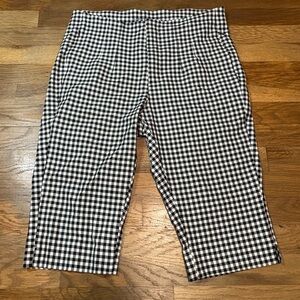 OLD NAVY extra high rise gingham capri pants
